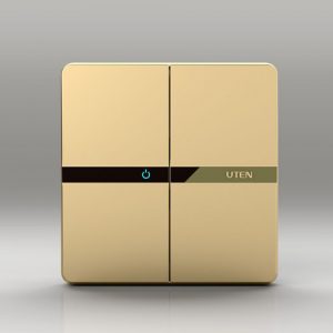 Bộ công tắc đôi Uten Series Q7 2 chiều có Led