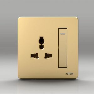 Bộ công tắc Uten Series Q7 2 chiều và ổ cắm 3 chấu