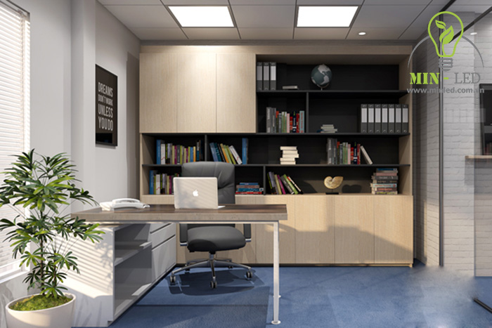 LED Panel chiếu thẳng ứng dụng trong không gian chiếu sáng văn phòng làm việc giúp tăng thêm sự tập trung -1