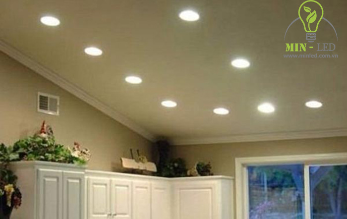 Đèn LED âm trần phổ biến tại nhiều không gian