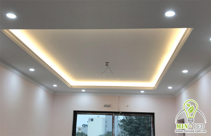 thi công đèn led hắt trần