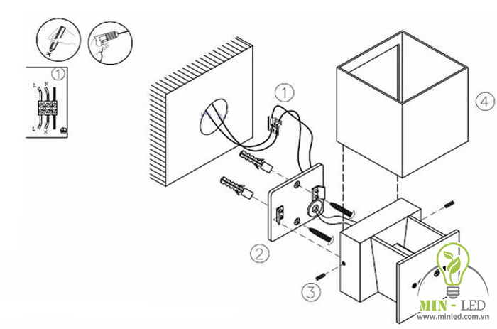 Cấu tạo đèn LED tường gắn chip LED hiện đại