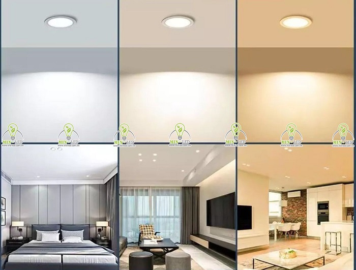 Đèn LED âm trần 12W 1 màu và 3 màu phù hợp vào từng không gian và nhu cầu sử dụng cụ thể của bạn.