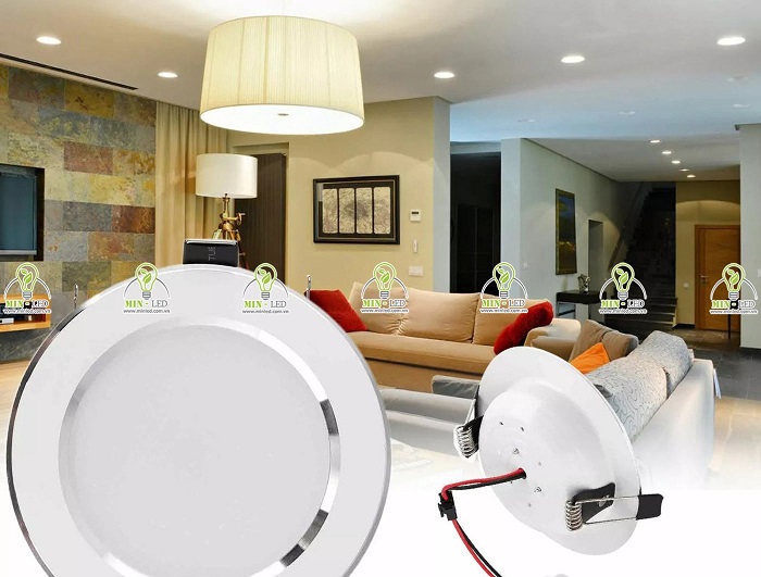 Đèn LED âm trần được ưa chuộng sử dụng cho không gian sống và làm việc